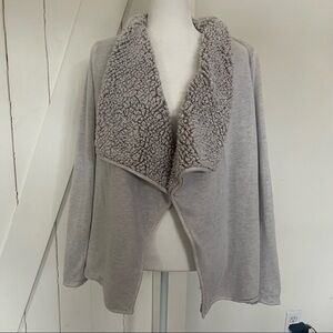 THREAD & Supply grey Sherpa cardigan XS